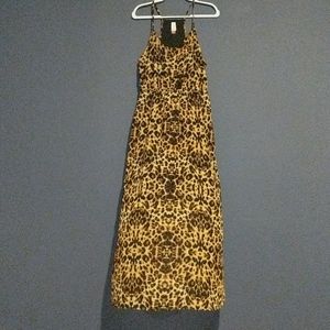 No boundaries leopard print maxi dress